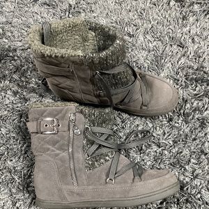 Guess Ankle Booties warm size 7.5 gray lace up